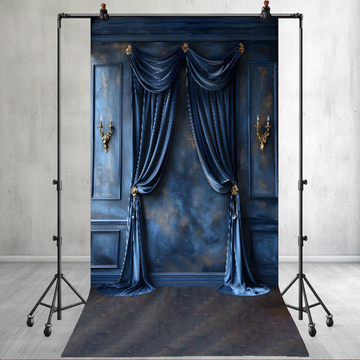 ROYAL BLUE ELEGANCE + PRINTED BACKDROPS