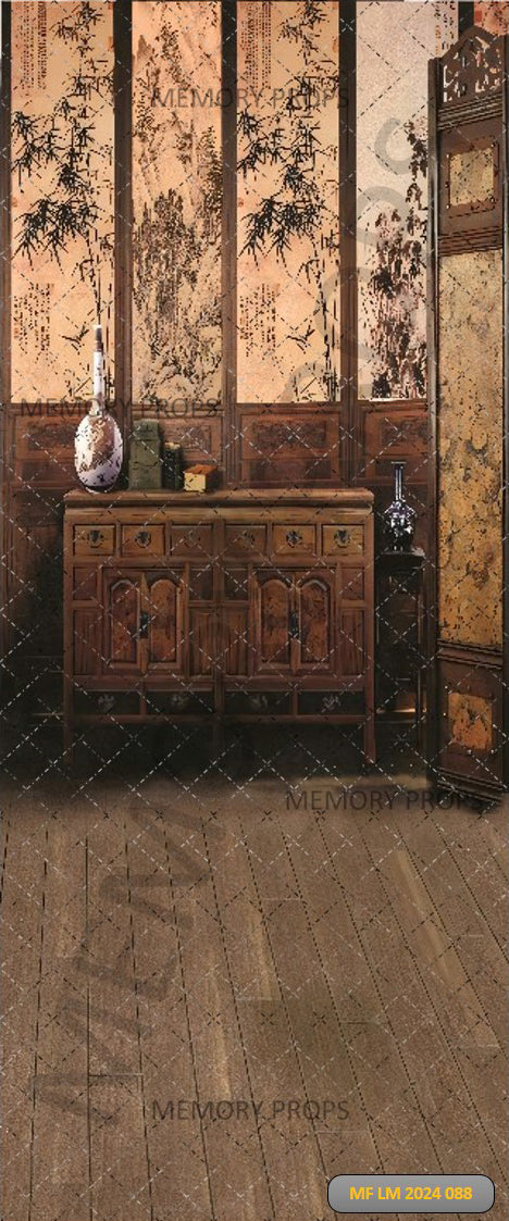 VINTAGE WOODEN INTERIOR - PRINTED BACKDROPS