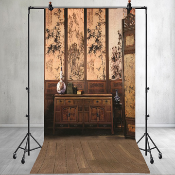 VINTAGE WOODEN INTERIOR - PRINTED BACKDROPS