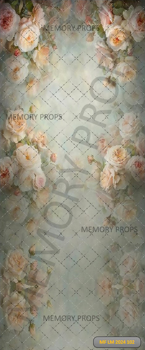 WATER COLOUR FLOWERS FLORAL - PRINTED BACKDROPS