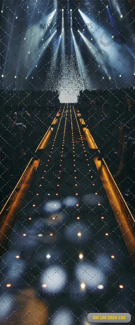 MORDEN BLACK COOL FASHION RUNWAY - PRINTED BACKDROP