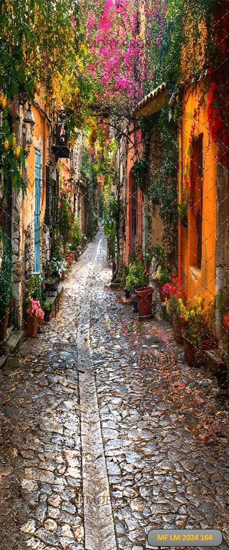 AUTUMN RETRO ITALIAN ALLEY - PRINTED BACKDROP