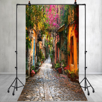 AUTUMN RETRO ITALIAN ALLEY - PRINTED BACKDROP