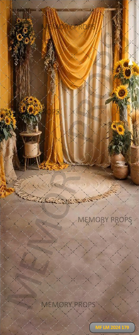 SUNFLOWER INSPORED EVENT - PRINTED BACKDROP