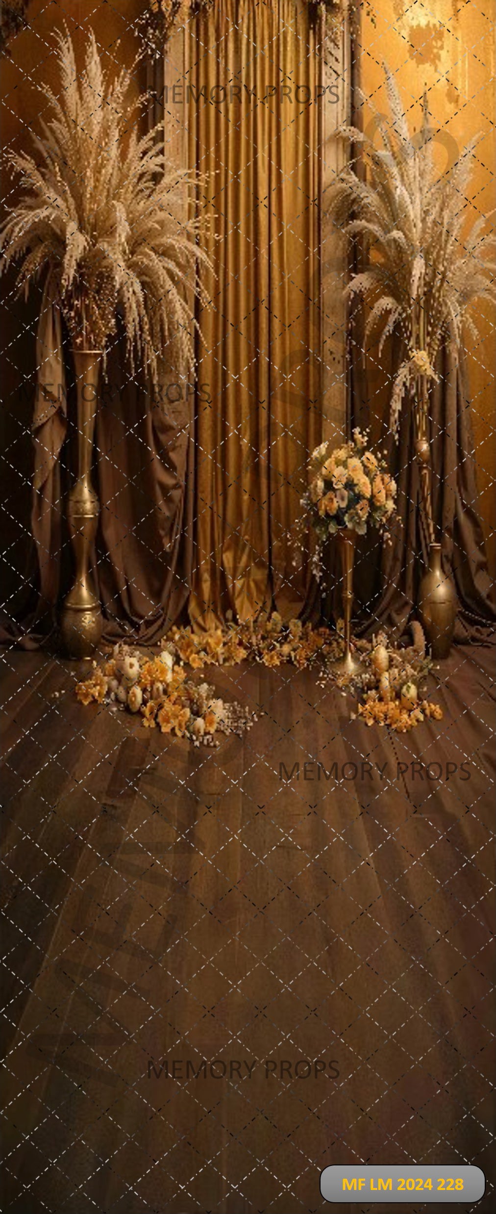 ROYAL YELLOW DRAPE - PRINTED BACKDROPS