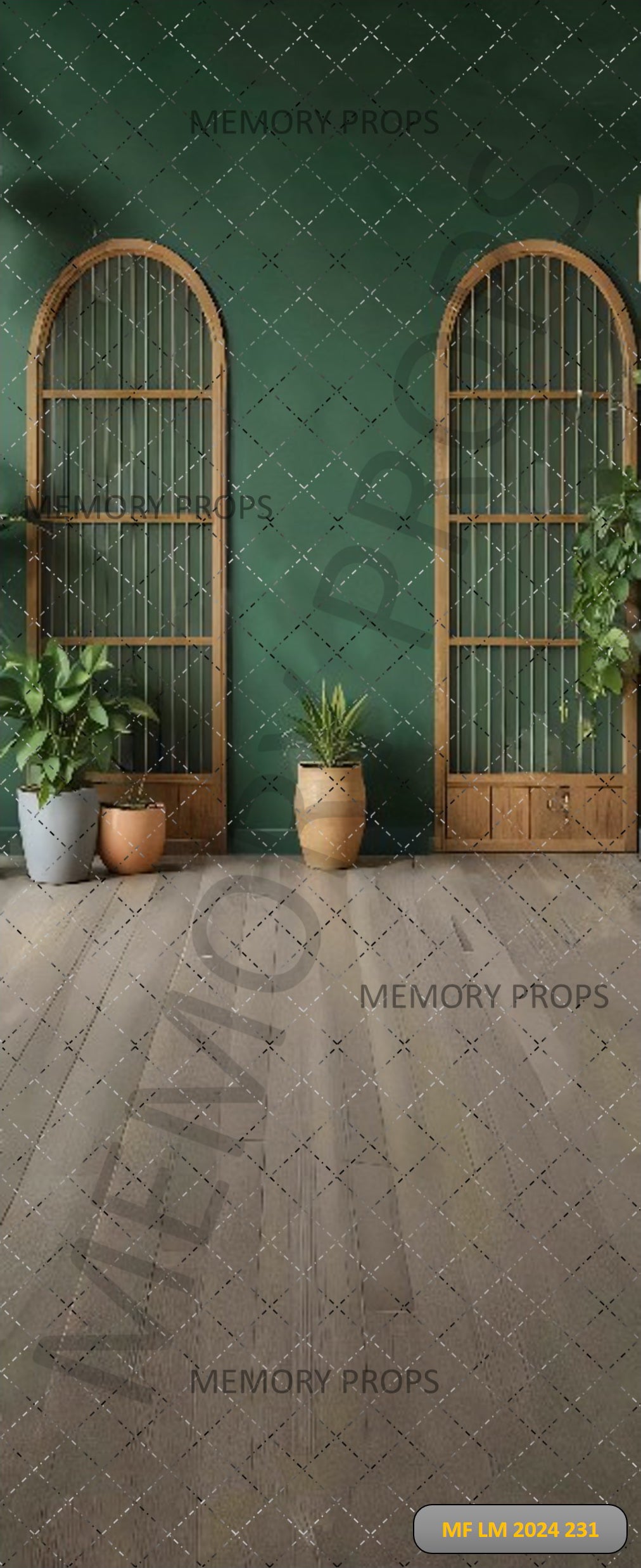 KATE SUMMER GREEN PLANT ARCH - PRINTED BACKDROPS