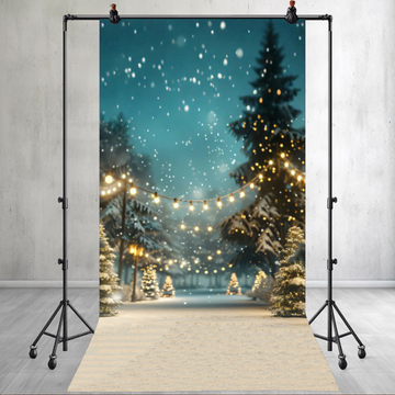 CHRISTMAS ENCHANTED FOREST LIGHTS - PRINTED BACKDROPS