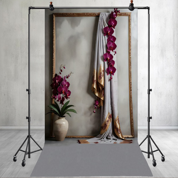 BURGUNDY ORCHIDS - PRINTED BACKDROPS