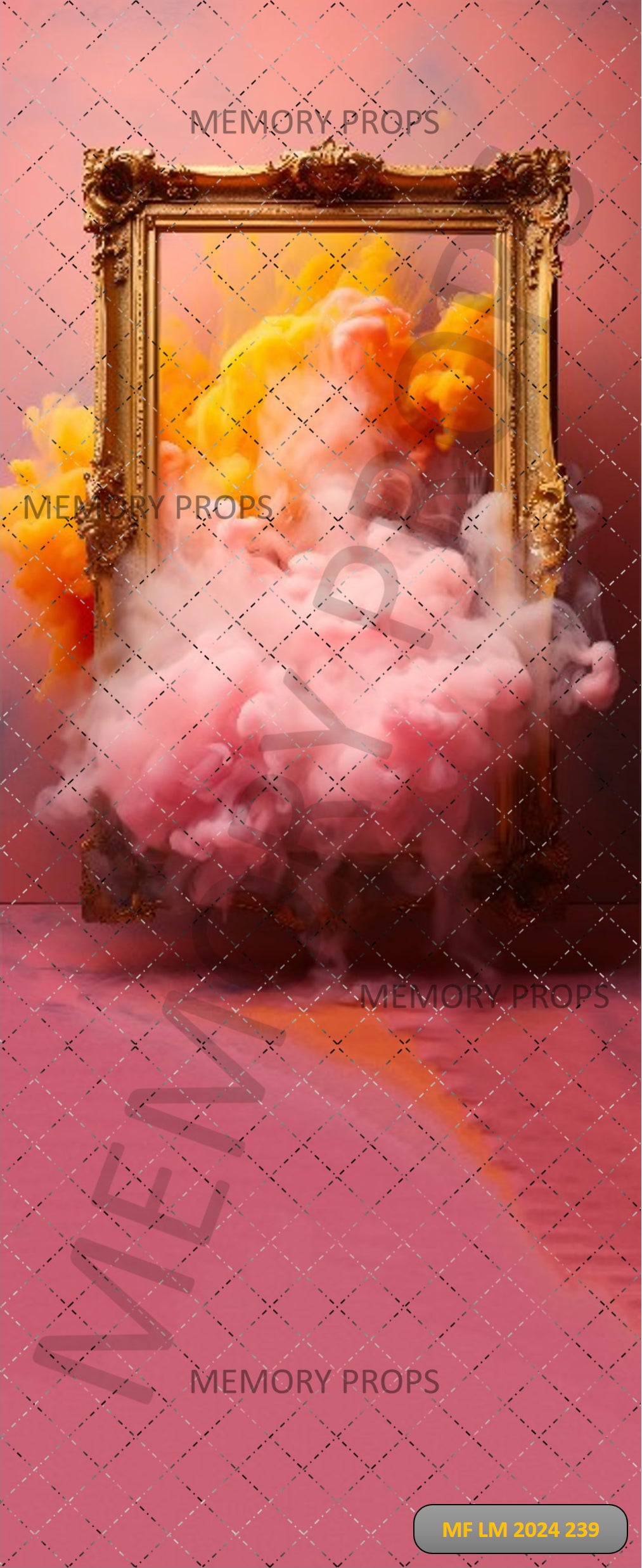 PINK AND ORANGE SMOKE - PRINTED BACKDROPS