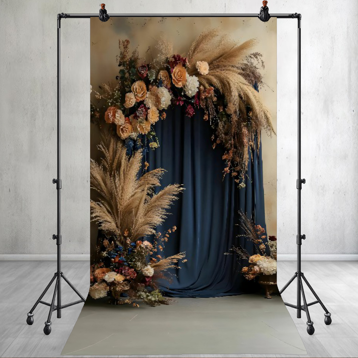 Valamarm Am Backdrop Frame Bohemian Sweep Pampas Frame Printed Backdrops