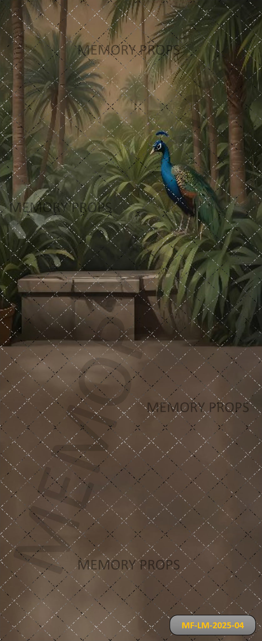 PEACOCK PARADISE - PRINTED BACKDROP