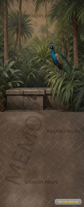PEACOCK PARADISE - PRINTED BACKDROP