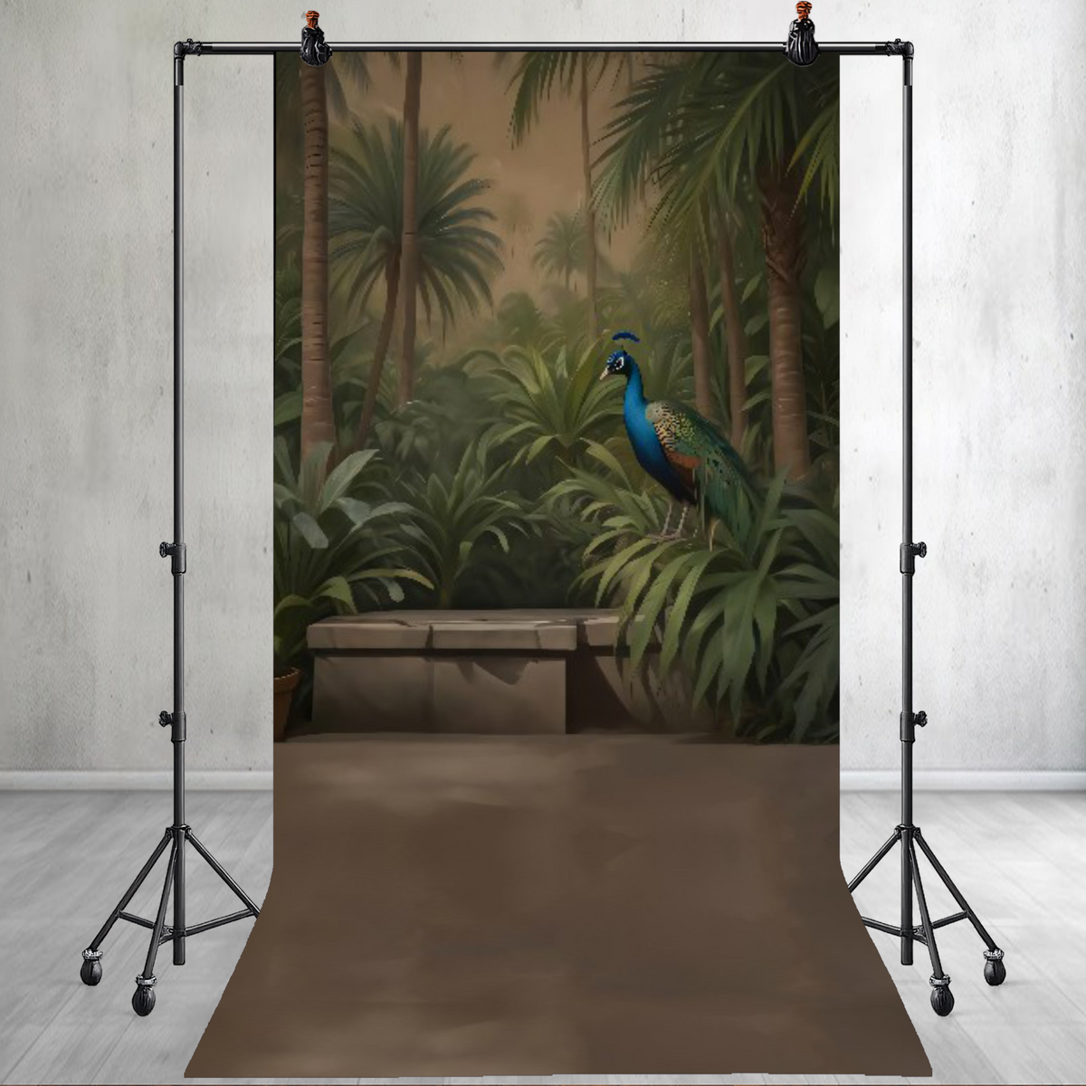 Peacock Paradise Printed Backdrop