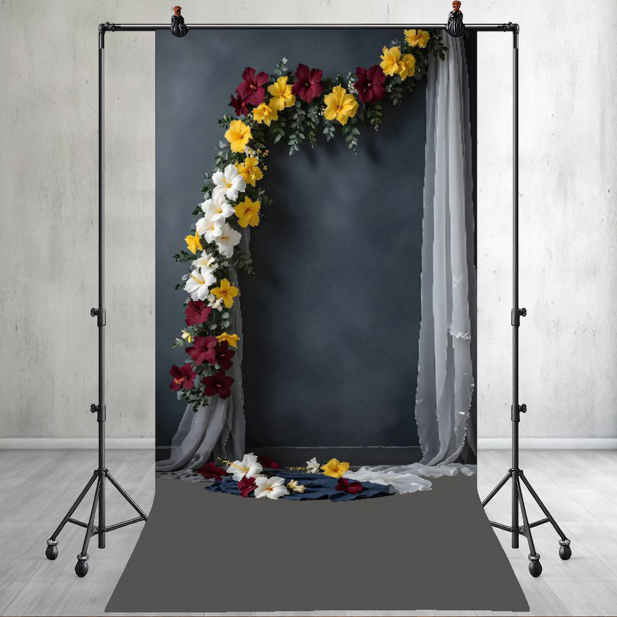 Floral Arch Grace Printed Backdrop