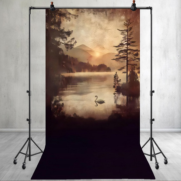 GOLDEN HOUR ON THE LAKE - PRINTED BACKDROP