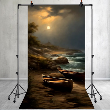 THE WAITING BOATS - PRINTED BACKDROP