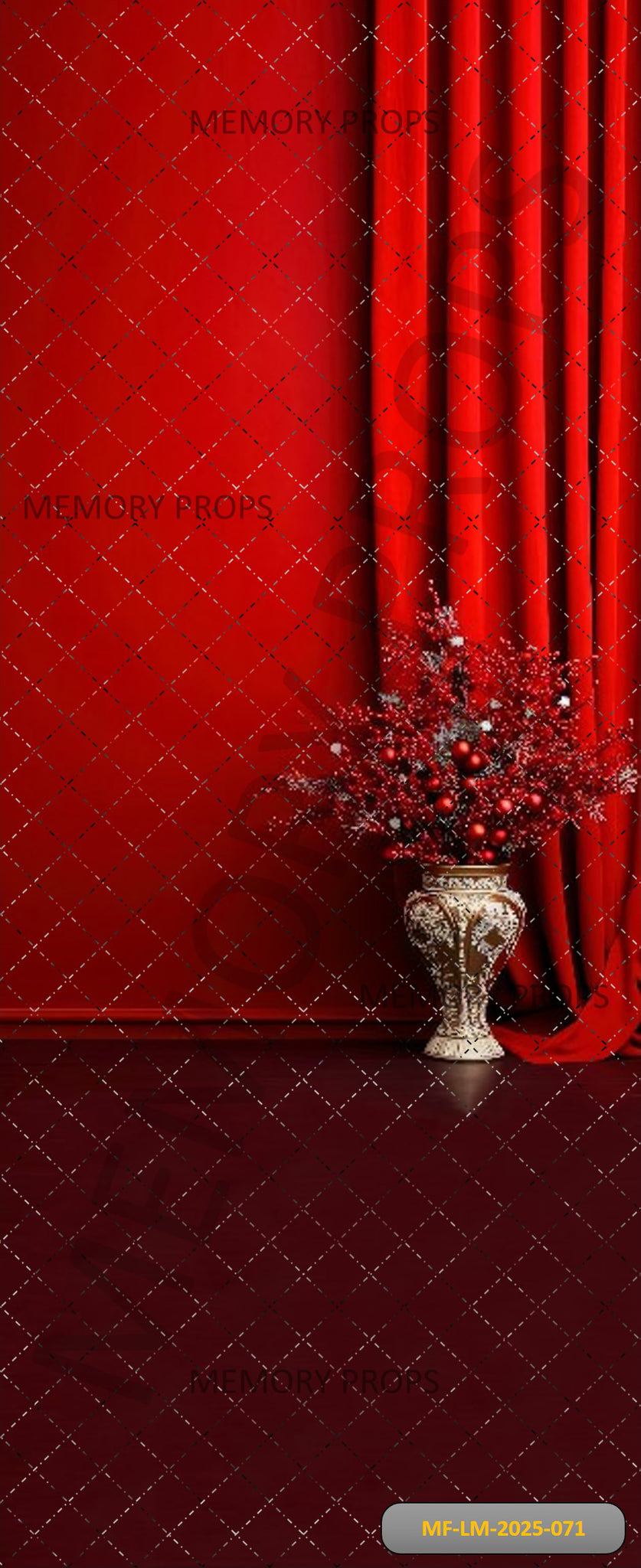 RED VELVET HOLIDAY - PRINTED BACKDROP