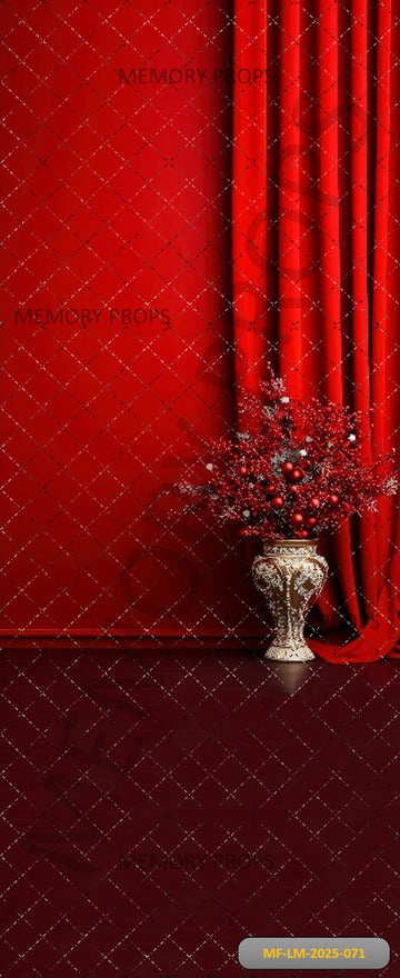 RED VELVET HOLIDAY - PRINTED BACKDROP