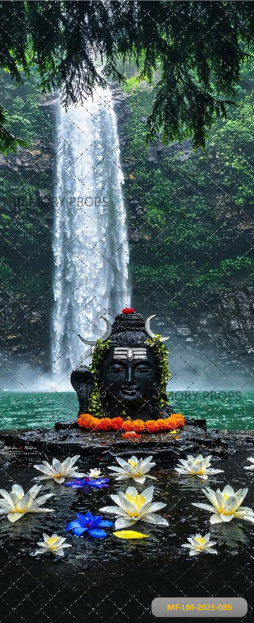 LORD SHIVA WATERFALL - PRINTED BACKDROP