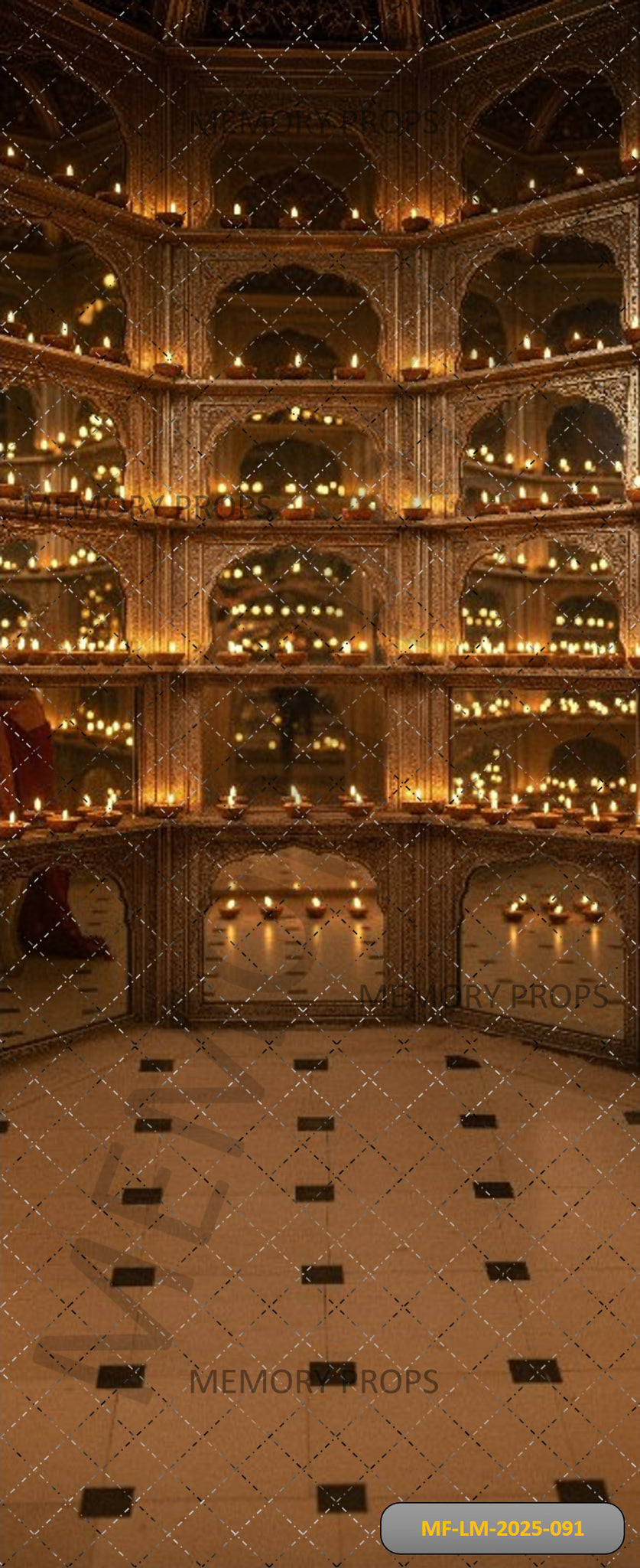 TRADITIONAL INDIAN MARIGOLD DIWALI - PRINTED BACKDROP