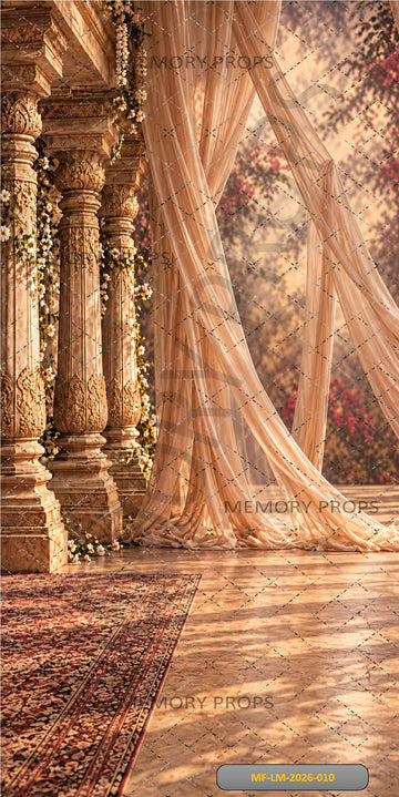 ROYAL HERITAGE PALACE COLUMN & SHEER CURTAIN - PRINTED BACKDROP