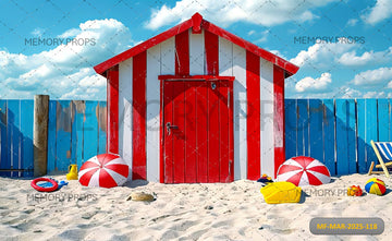 BEACH HUT PARADISE - PRINTED BACKDROP