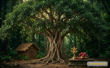 SACRED BANYAN JUNGLE SETUP - PRINTED BACKDROP
