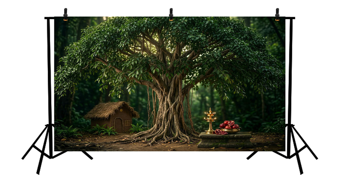 SACRED BANYAN JUNGLE SETUP - PRINTED BACKDROP
