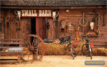 RUSTIC COWBOY BARNYARD - PRINTED BACKDROP