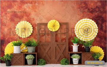 PAPER ROUND WITH WINDOW - PRINTED BACKDROP