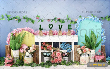 KATE SPRING FLOWER SHOP - PRINTED BACKDROP