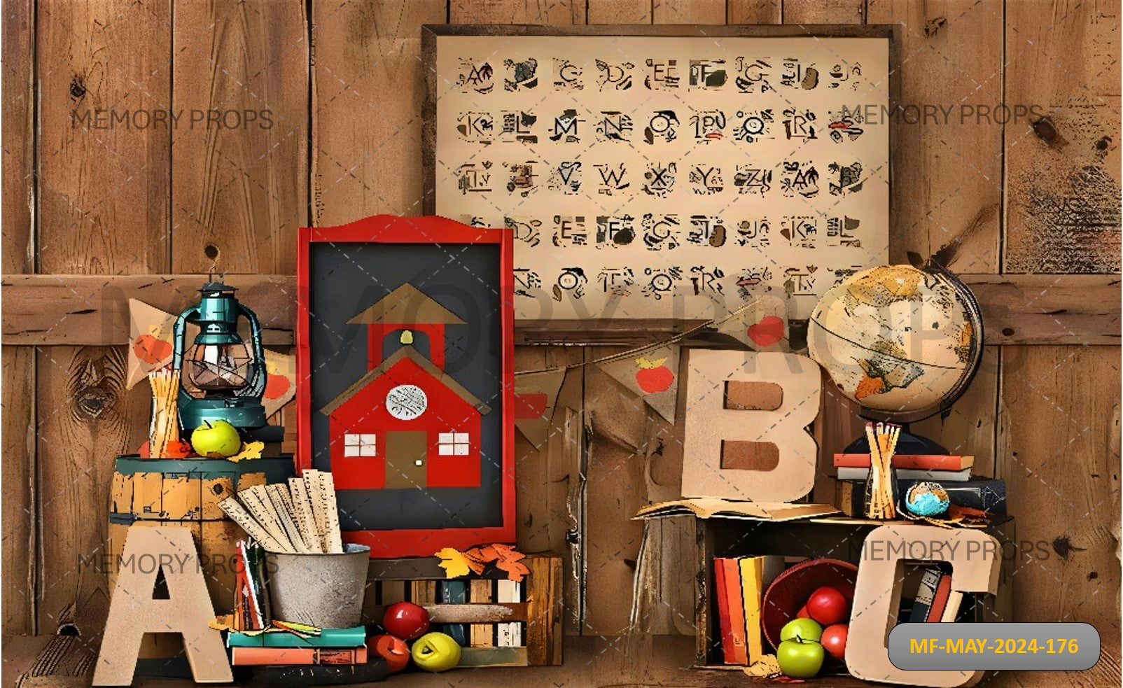 Kindergarten Classroom Printed Backdrop