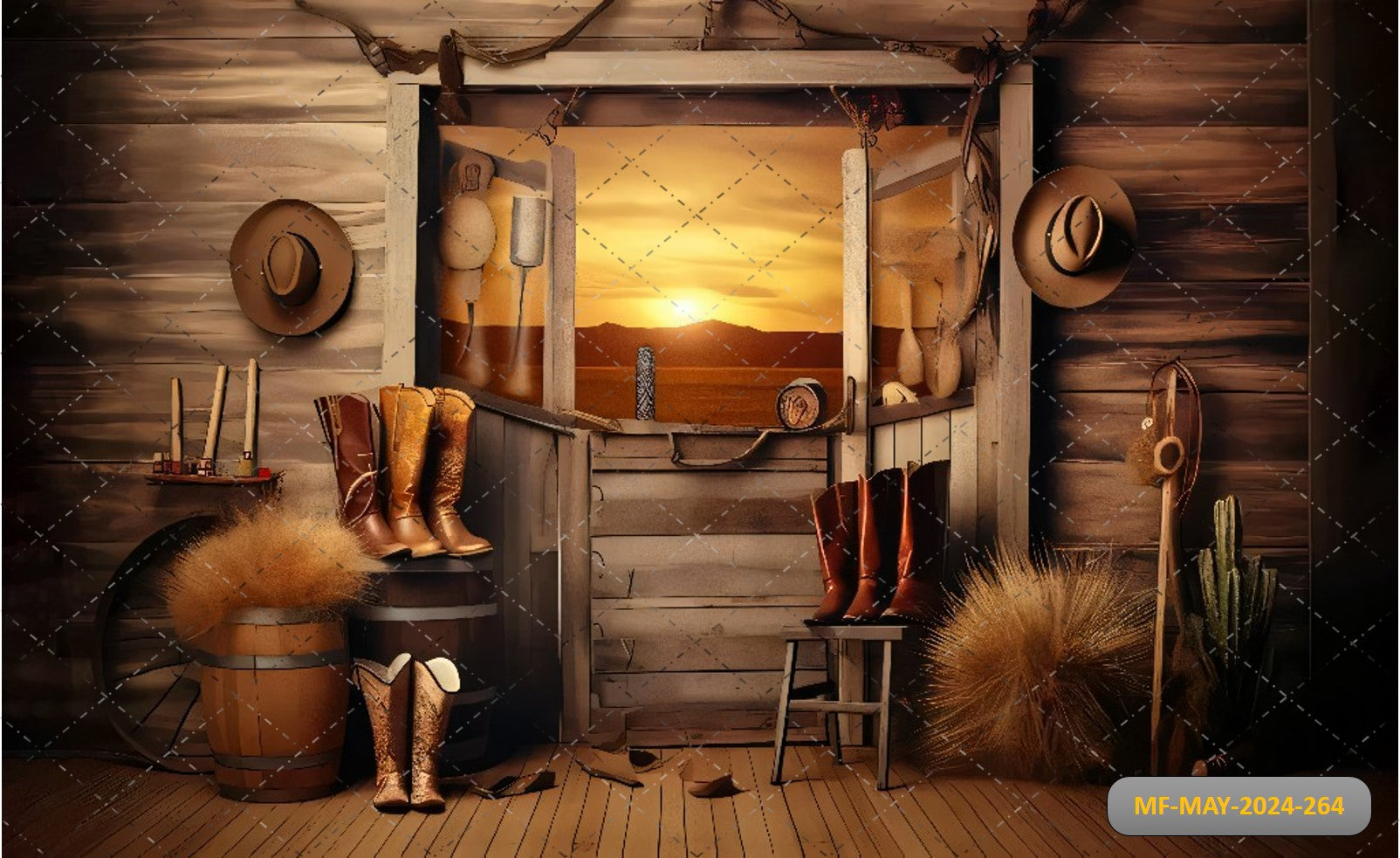 Golden Prairie Printed Backdrop