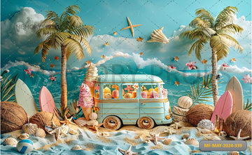 BEACH SURF & SCOOPS – PRINTED BACKDROP