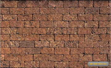 RED STONE BRICK BLOCKS - PRINTED BACKDROP