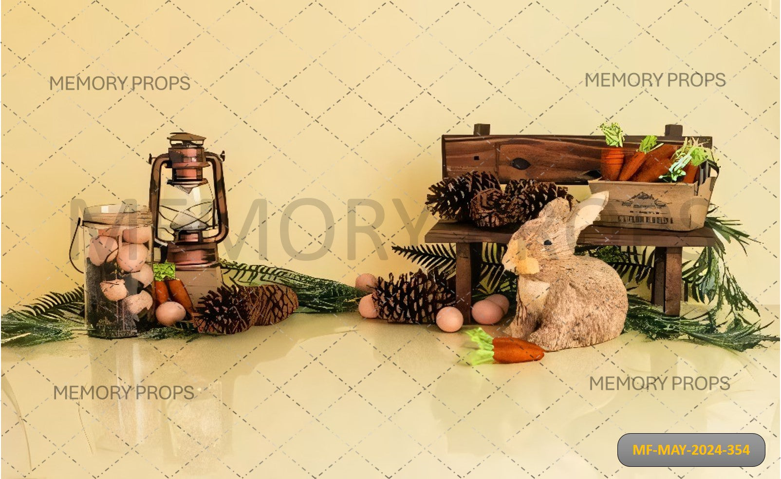 VINTAGE WOOD GARDEN - PRINTED BACKDROP
