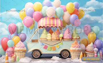 SUMMER ICE CREAM - PRINTED BACKDROP
