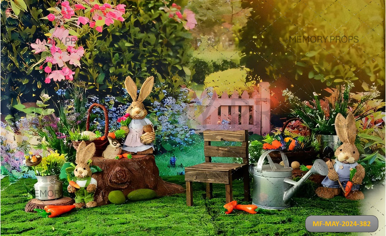 BUNNY GARDEN GATHERING – PRINTED BACKDROP