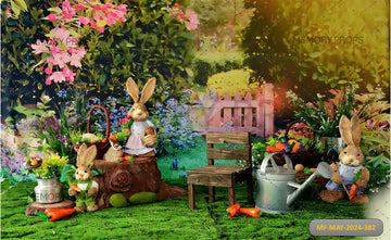 BUNNY GARDEN GATHERING – PRINTED BACKDROP