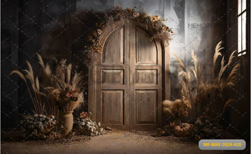 VINTAGE BOHO WOODEN DOOR - PRINTED BACKDROP