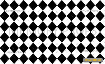 BLACK AND WHITE FLOOR - PRINTED BACKDROP