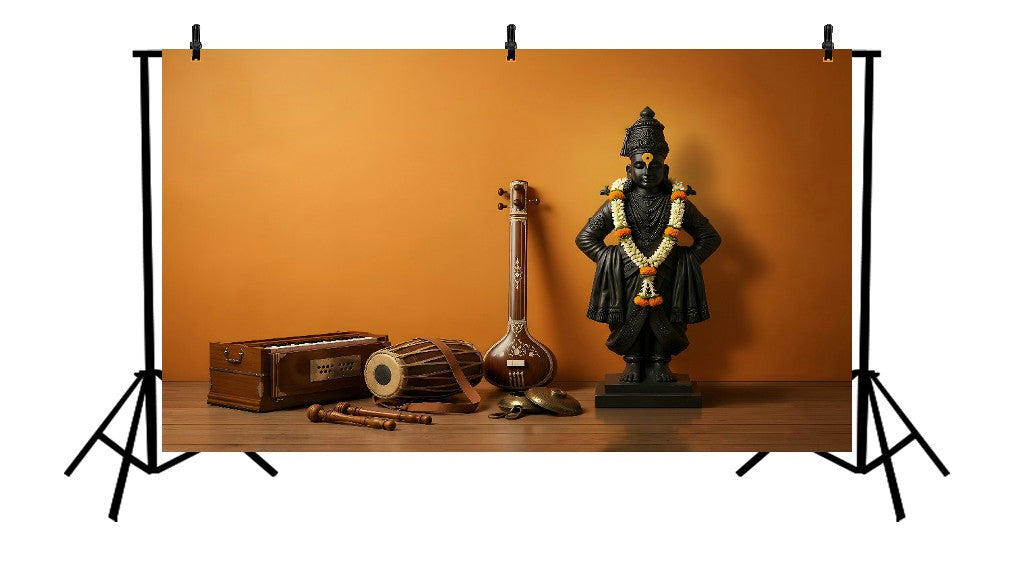 TRADITIONAL VITTHAL DEVOTIONAL MUSIC THEME - PRINTED BACKDROP