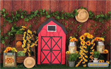 FARM BARN MONTAGE - PRINTED BACKDROP