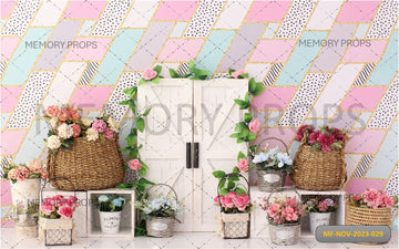 PASTEL DOORWAY - PRINTED BACKDROP