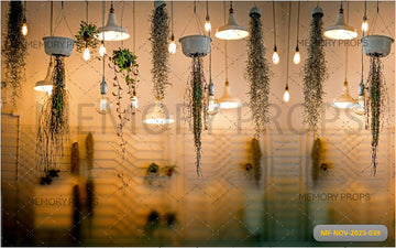FILAMENT ANTIQUE GLASS LIGHT - PRINTED BACKDROP