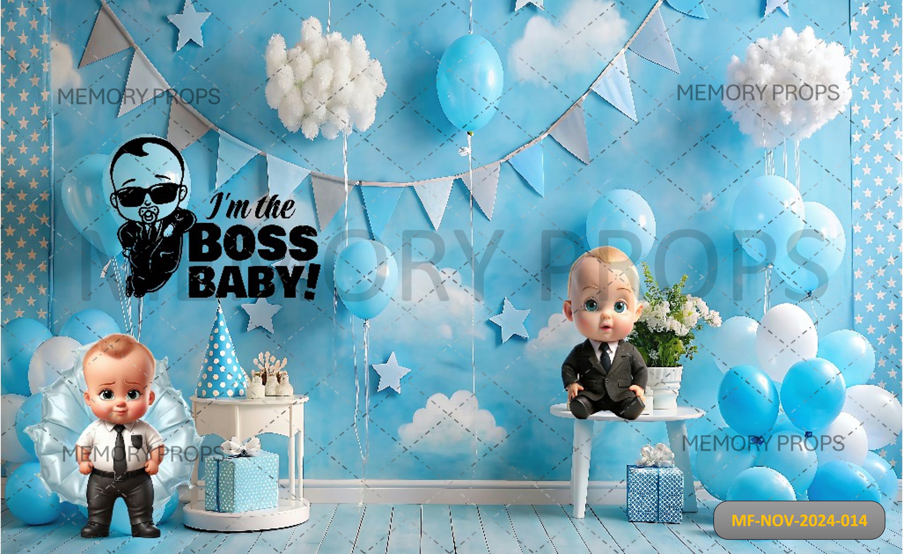 Boss Baby Birthday Theme - Printed Backdrops