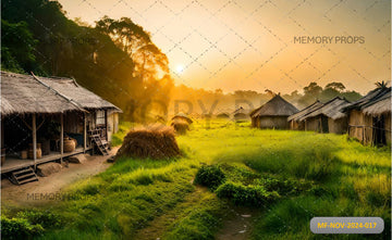 VILLAGE IN THE VALLEY - PRINTED BACKDROP