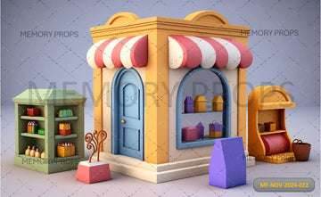 CARTOON STORE - PRINTED BACKDROP