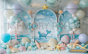 SEA CREATURE BALLOON - PRINTED BACKDROP