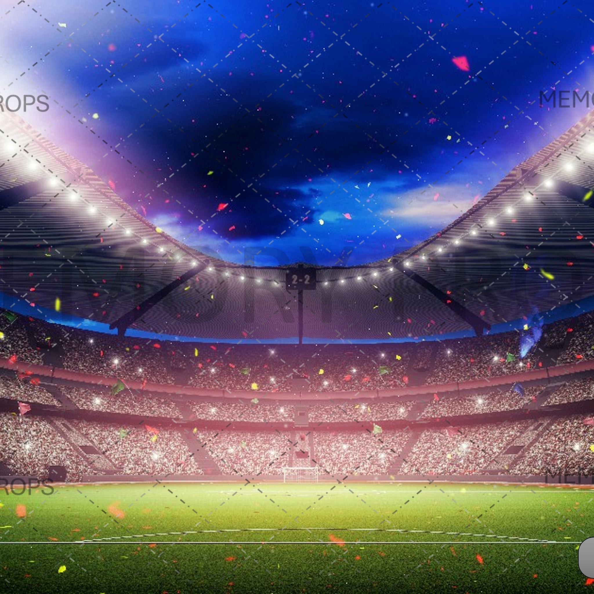 GREEN FOOTBALL - PRINTED BACKDROP